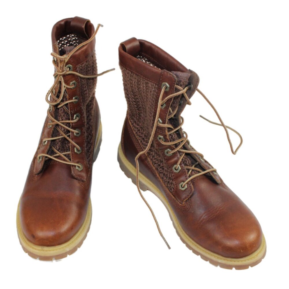 Timberland Open Weave Nubuck Leather Combat Style Boot, Size 9 - Picture 8 of 12